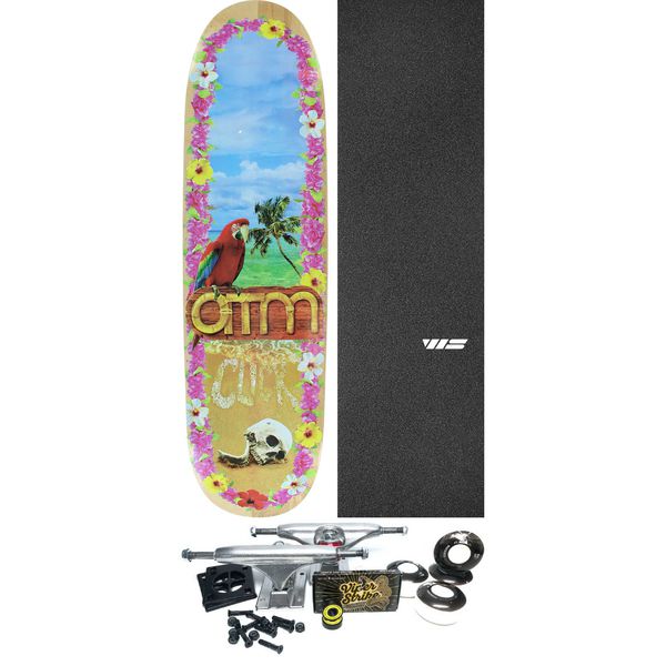 ATM Skateboards Parrot Point Nose Skateboard Deck - 8.5" x 32.25" - Complete Skateboard Bundle